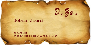 Dobsa Zseni névjegykártya